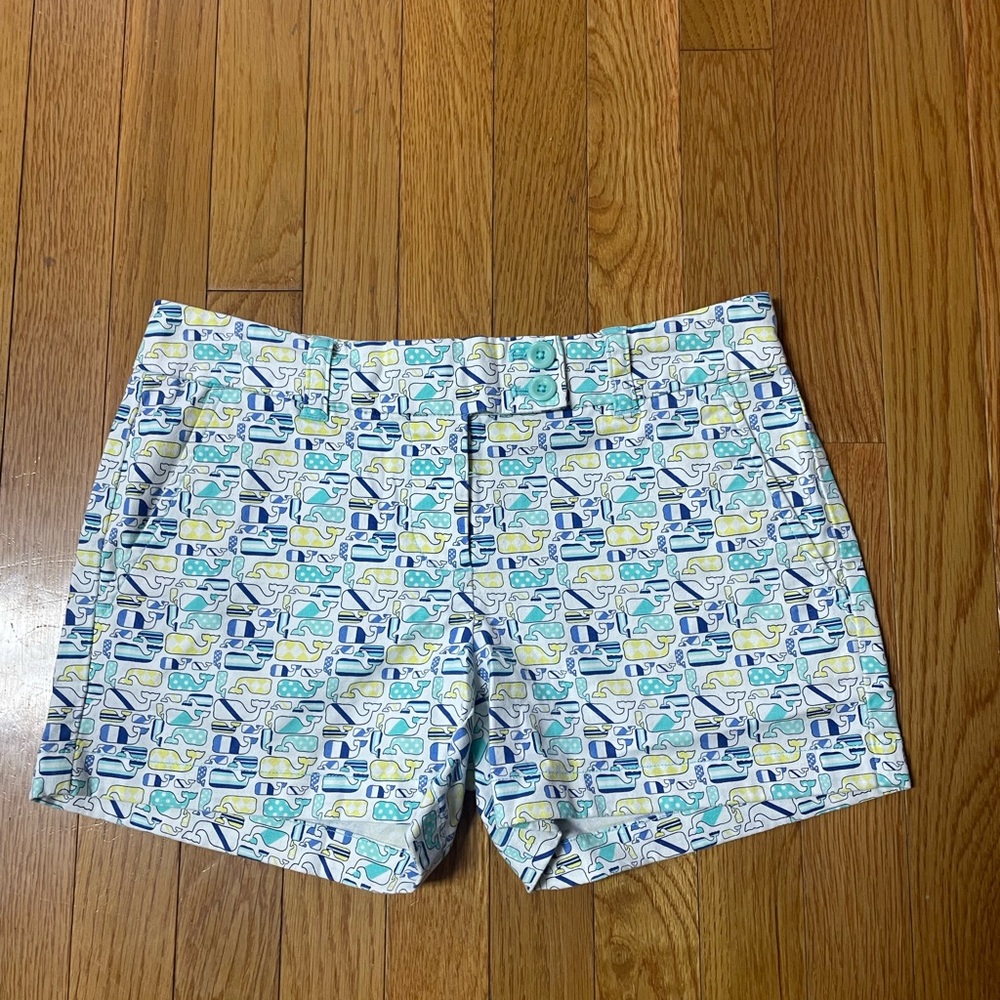 Vineyard Vines for Kentucky Derby size 00 shorts whale print white blue yellow‎